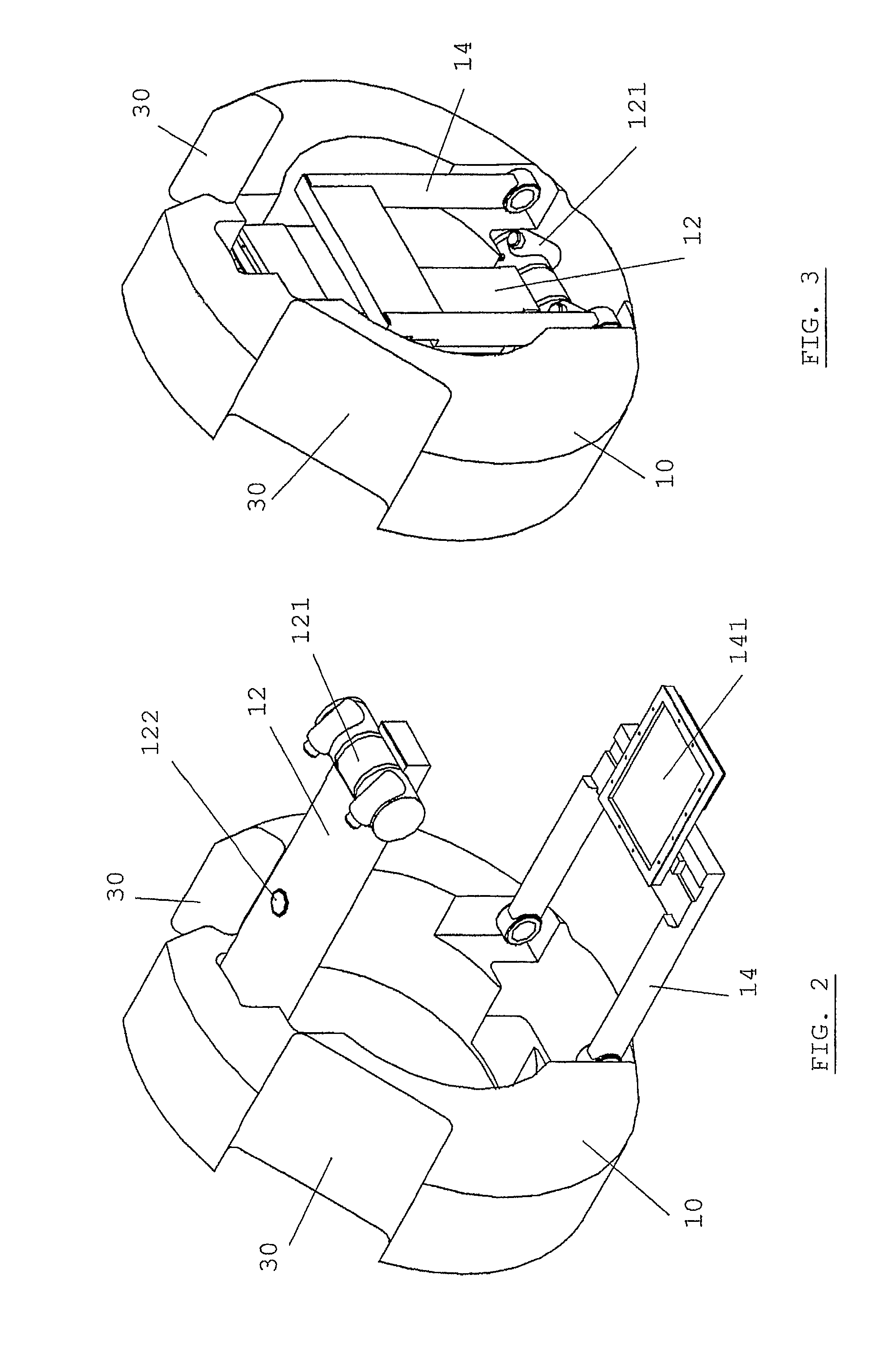 Patient positioning imaging device and method