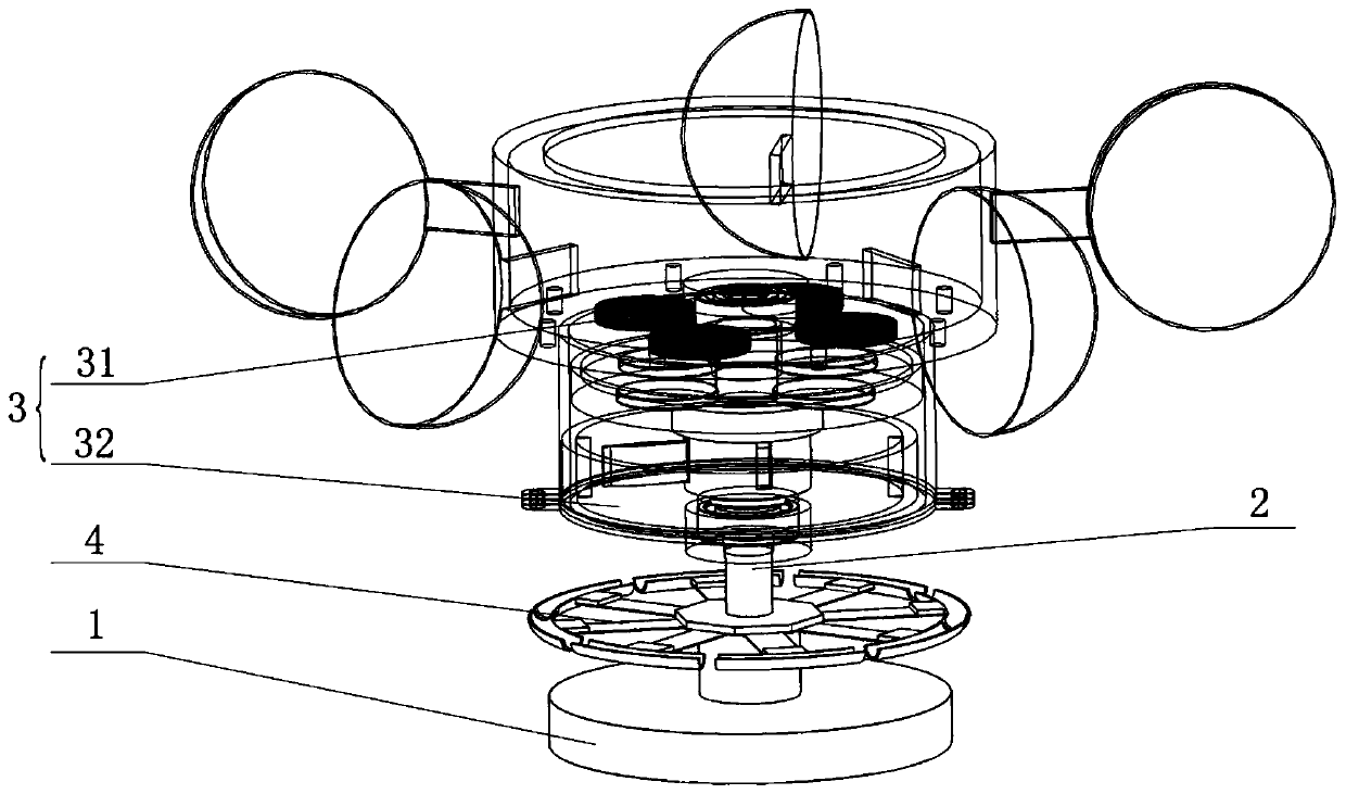 Wind energy raindrop energy composite energy collecting device