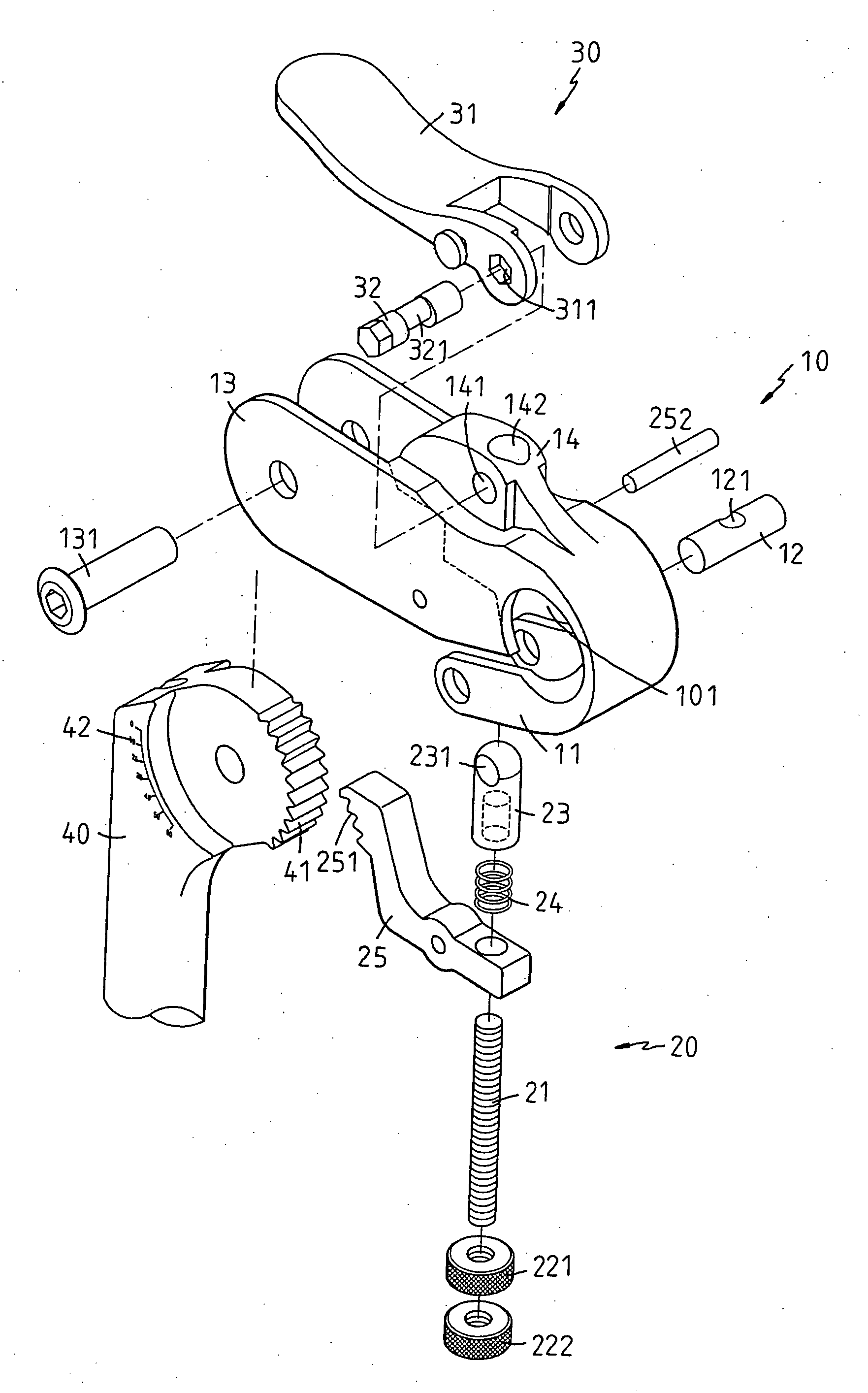 Angle adjusting assembly of stand tube