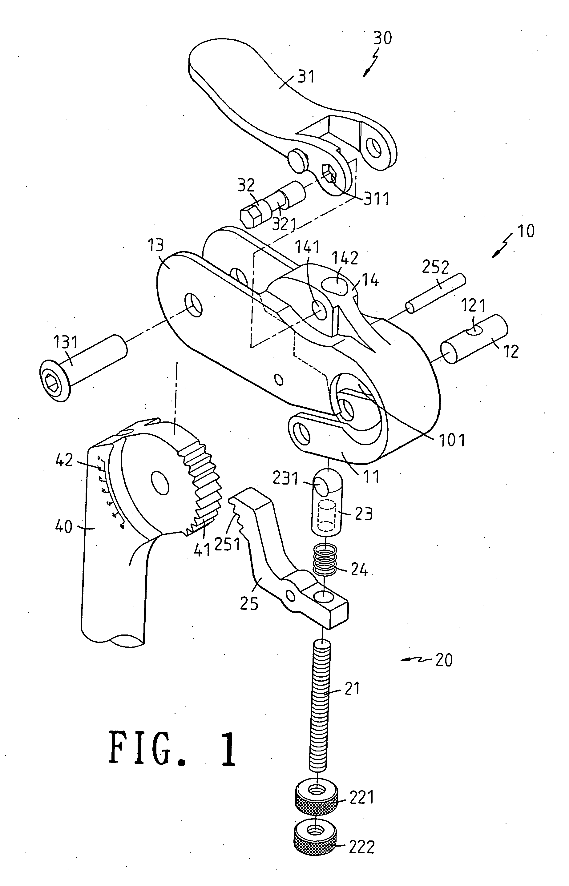 Angle adjusting assembly of stand tube