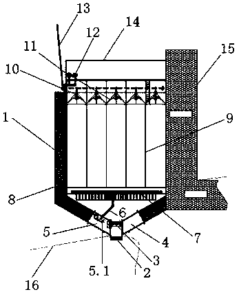 Cofferdam type micro-nano molecular sieve algae-water co-treatment system for collecting cyanobacterial bloom in situ