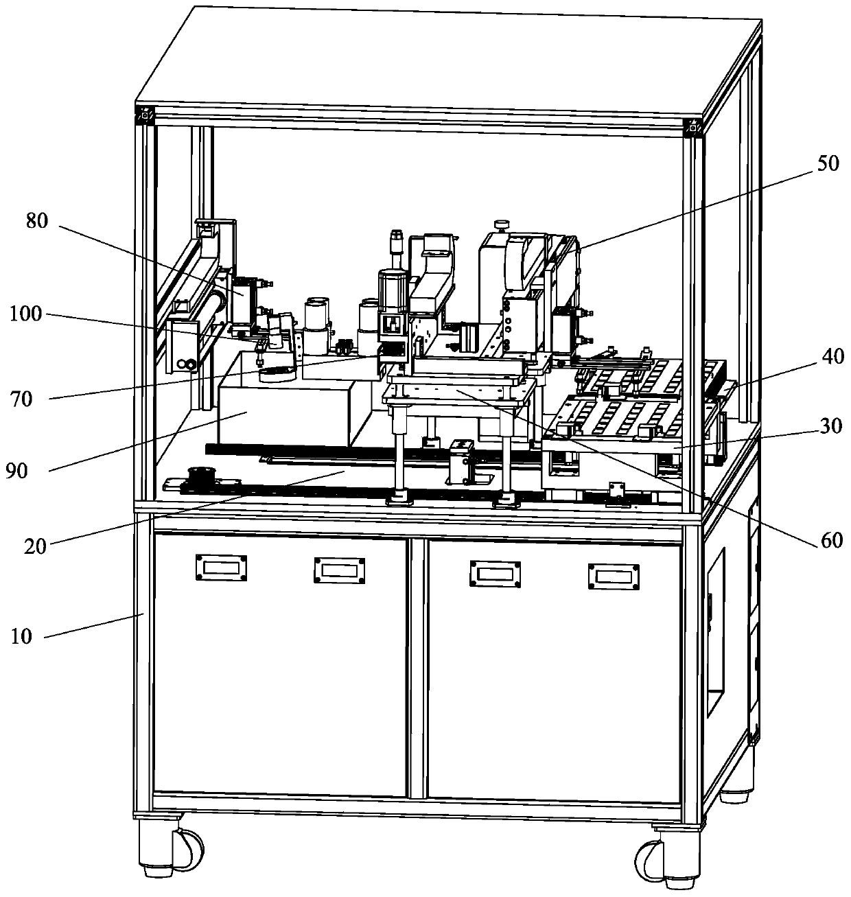 Separating device for release films