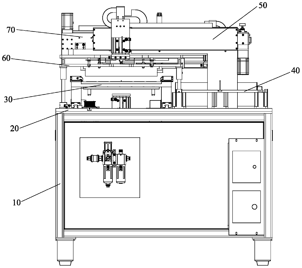 Separating device for release films