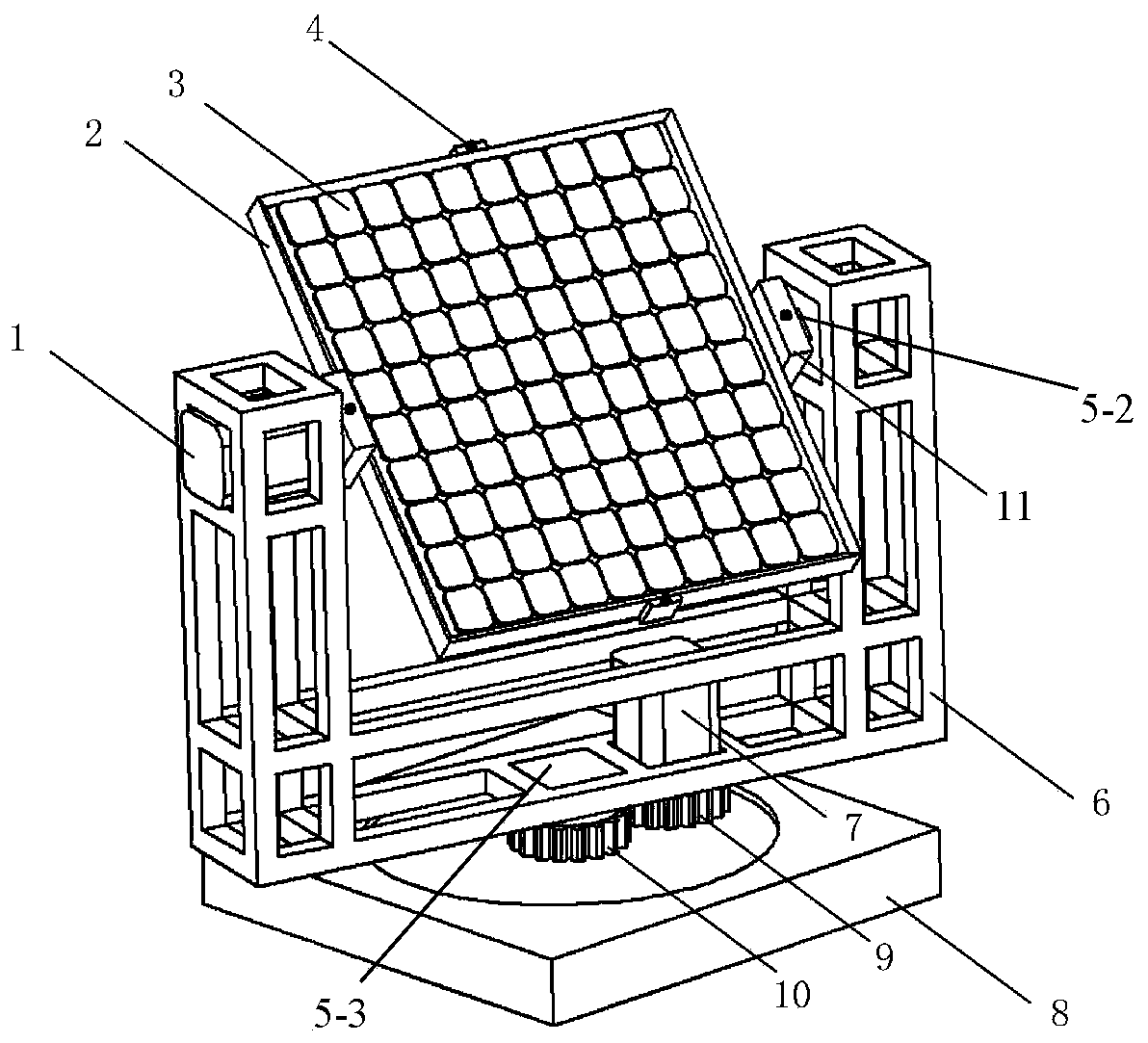 Novel biaxial photovoltaic tracker