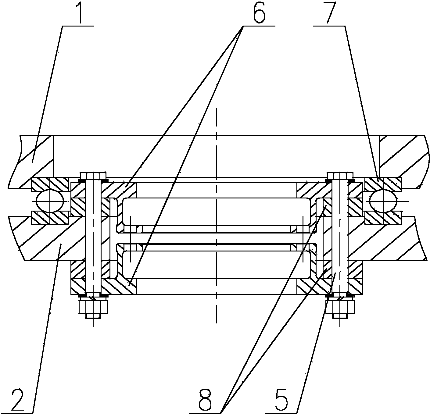 Shaft testing device capable of exerting two-stage combined tension-torsion loading simultaneously