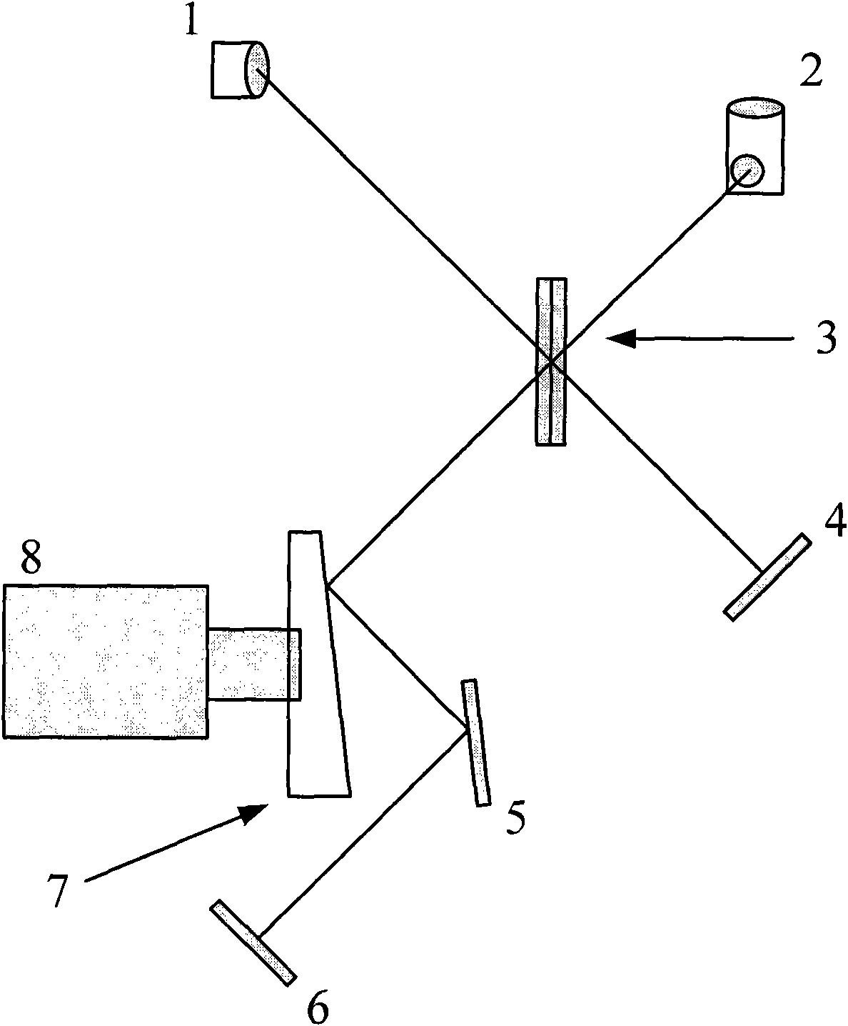 High-resolution reflection type high-speed rotating mirror interference spectrometer