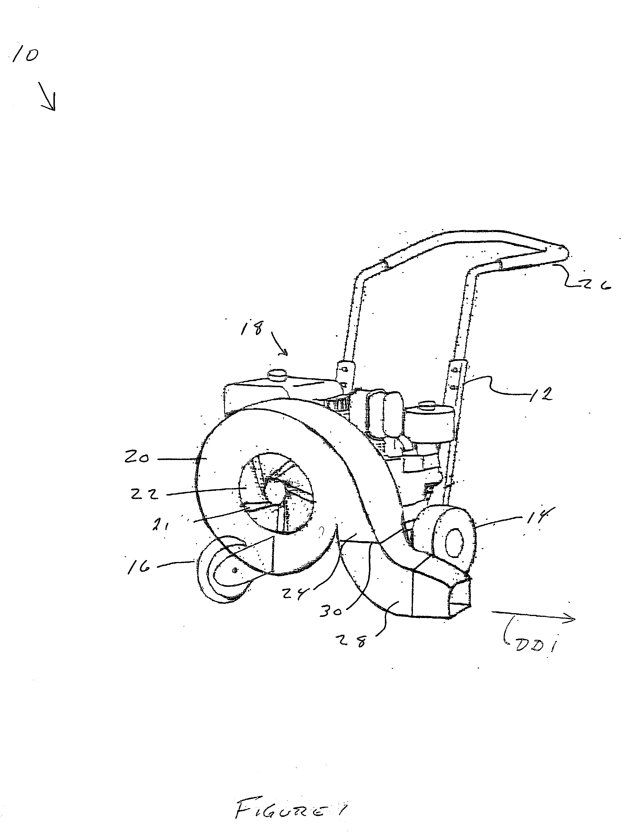 Blower with directional output nozzle