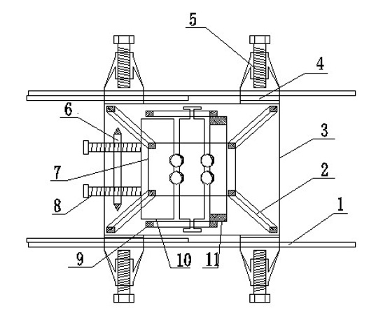 Suspension type embedded part and hole reserved template fixing method