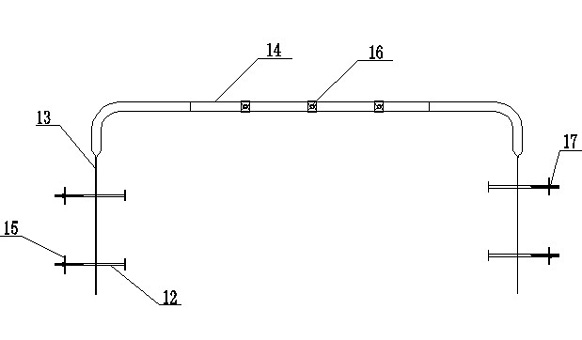 Suspension type embedded part and hole reserved template fixing method