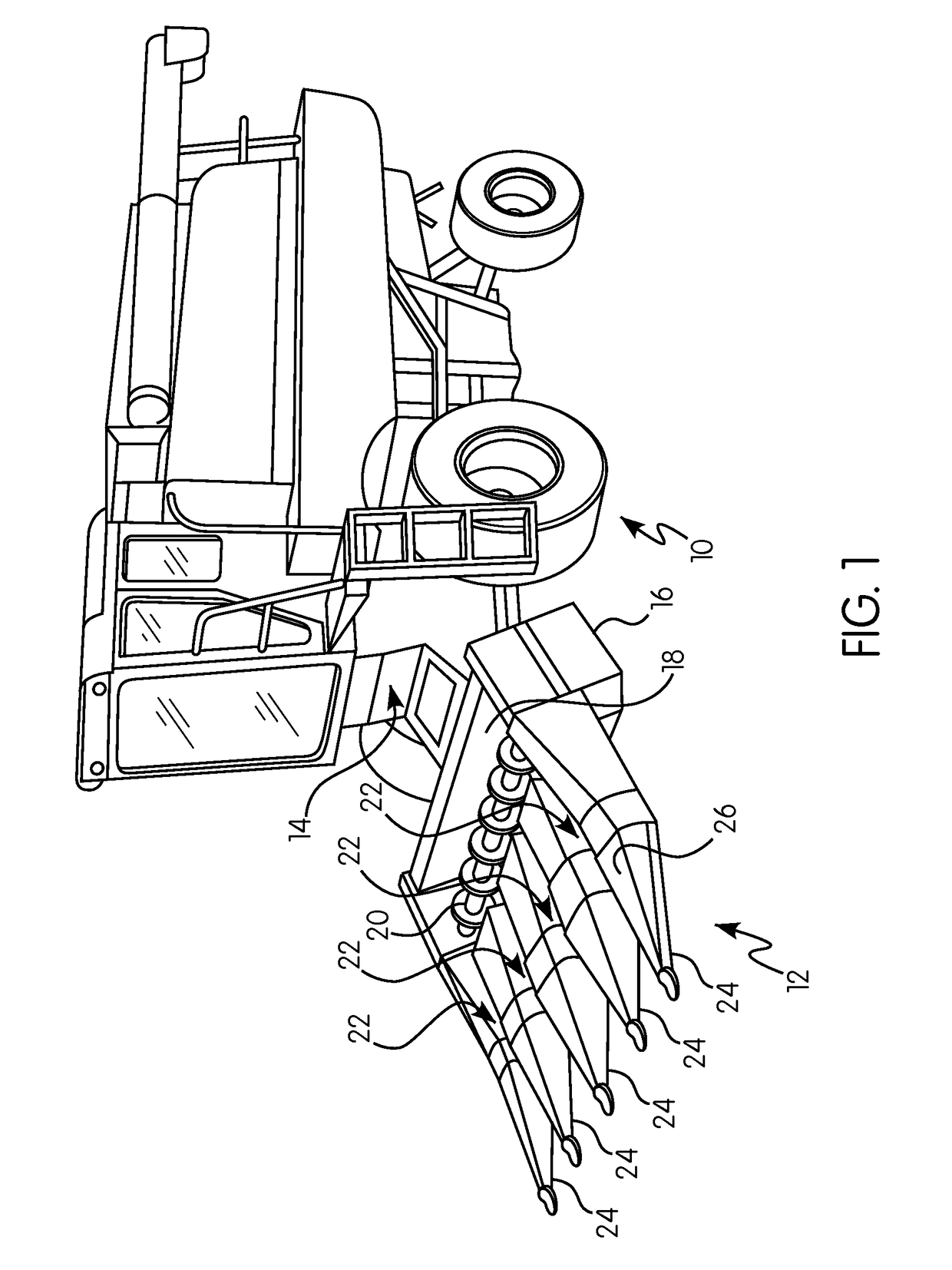 Multi-segmented deck plate auto adjustment mechanism for a harvester row unit