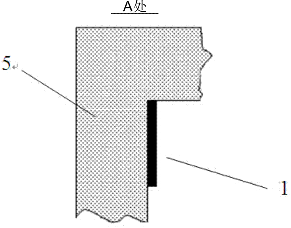 Method for eliminating ITO green body edge microcrack defects in pressure slip casting process
