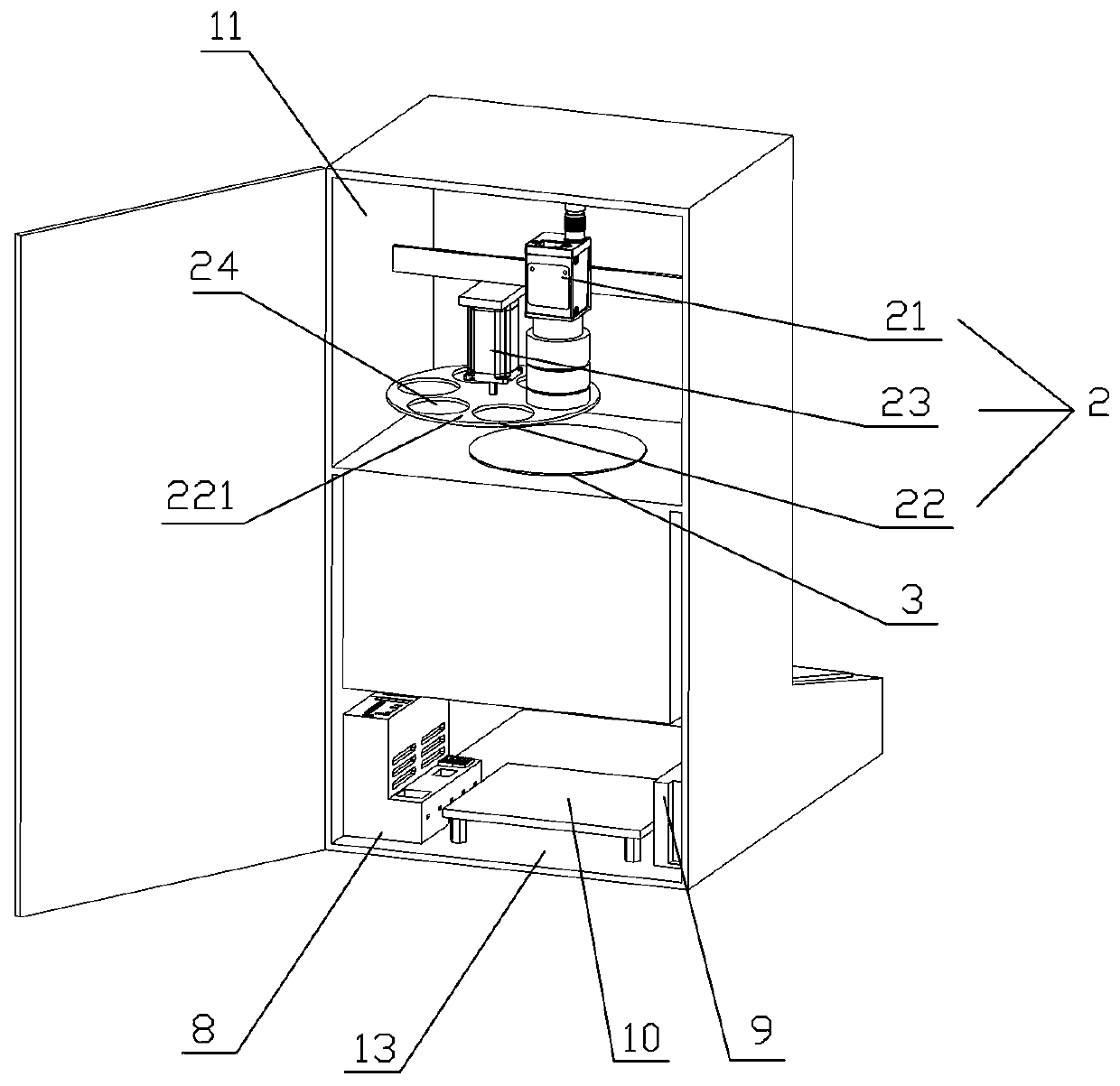 Multispectral archive content repairing instrument and using method thereof