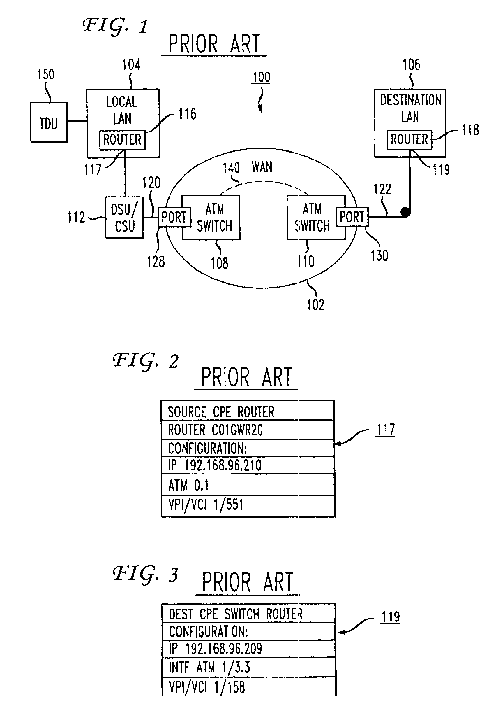 Configuration mapping in an atm-based wide area network