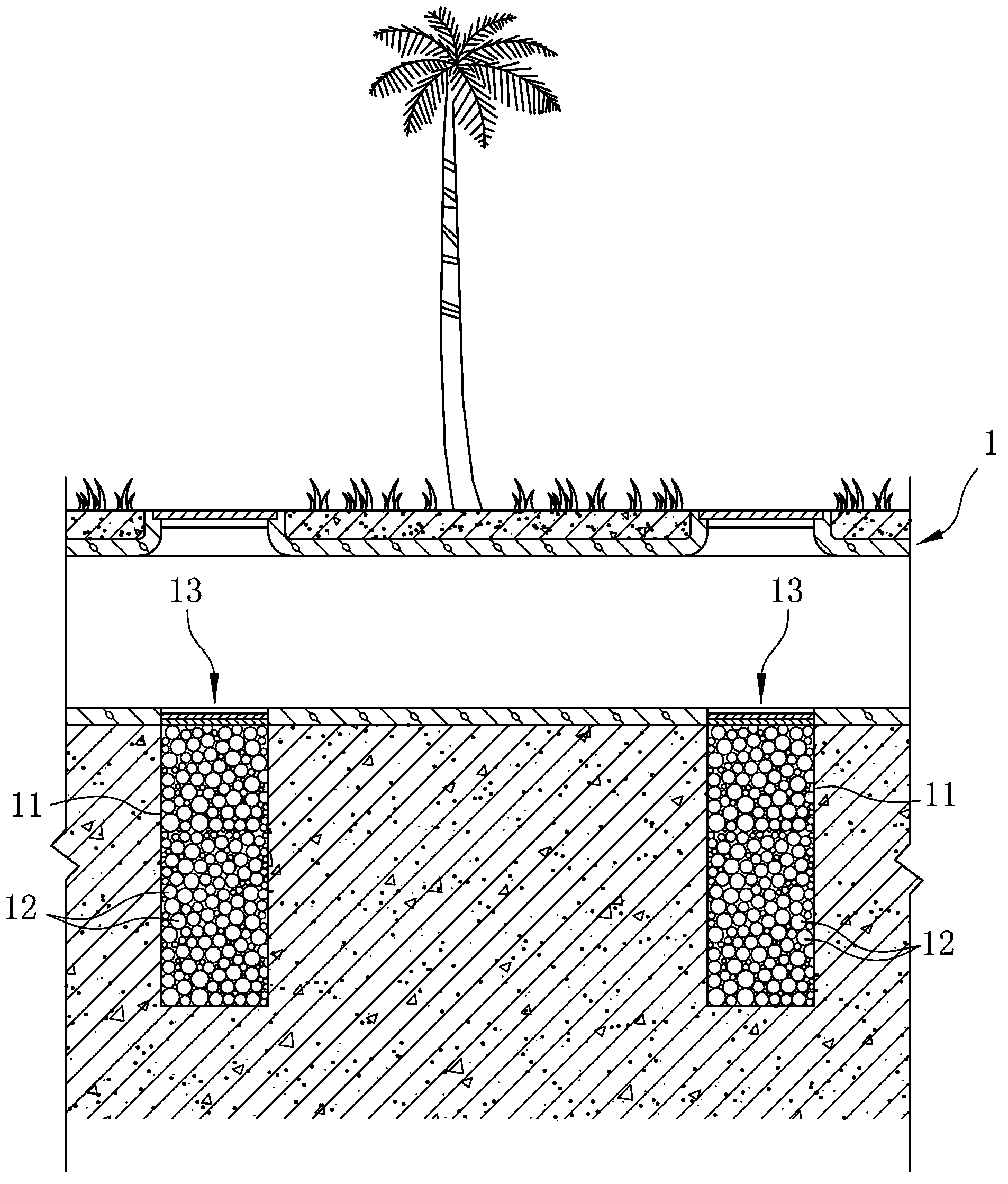 Subsurface drainage channel
