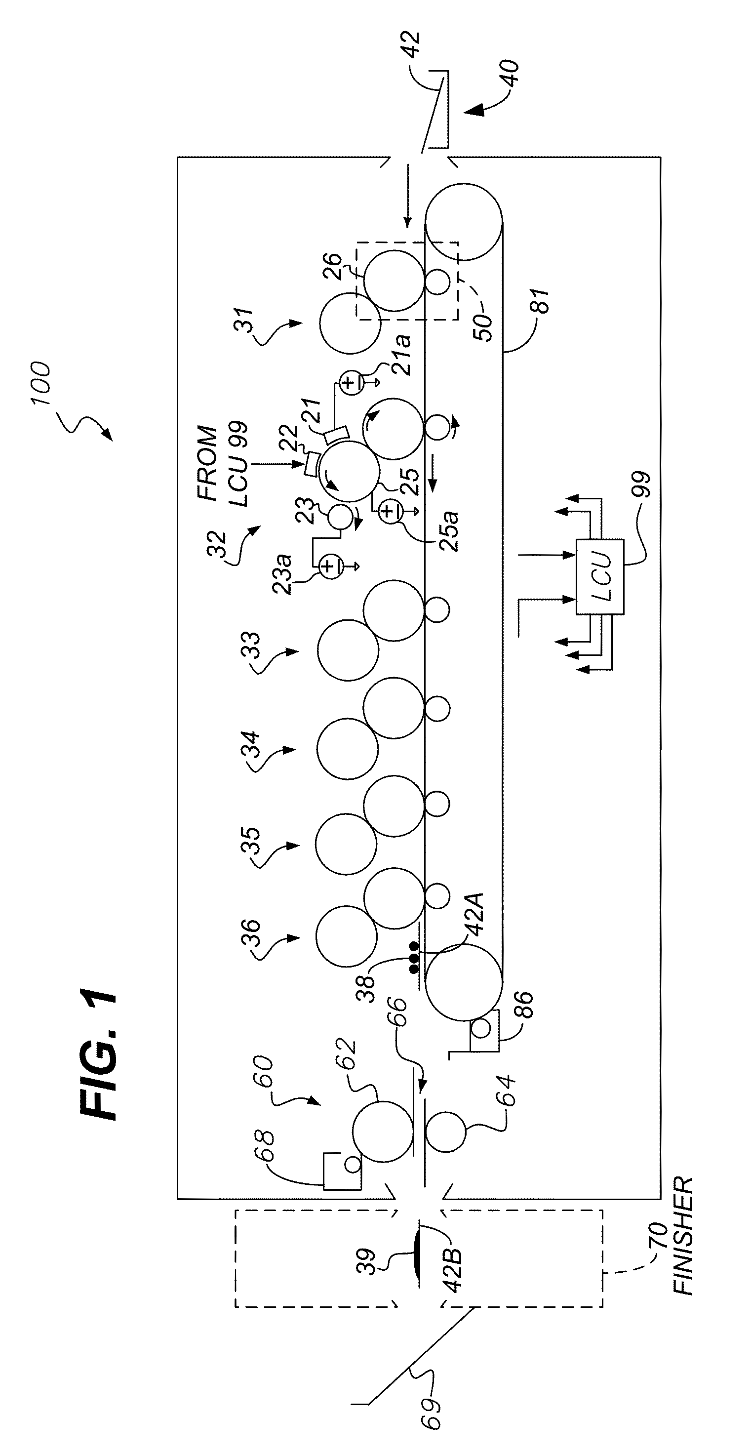 Fixing toner using heating-liquid-blocking barrier