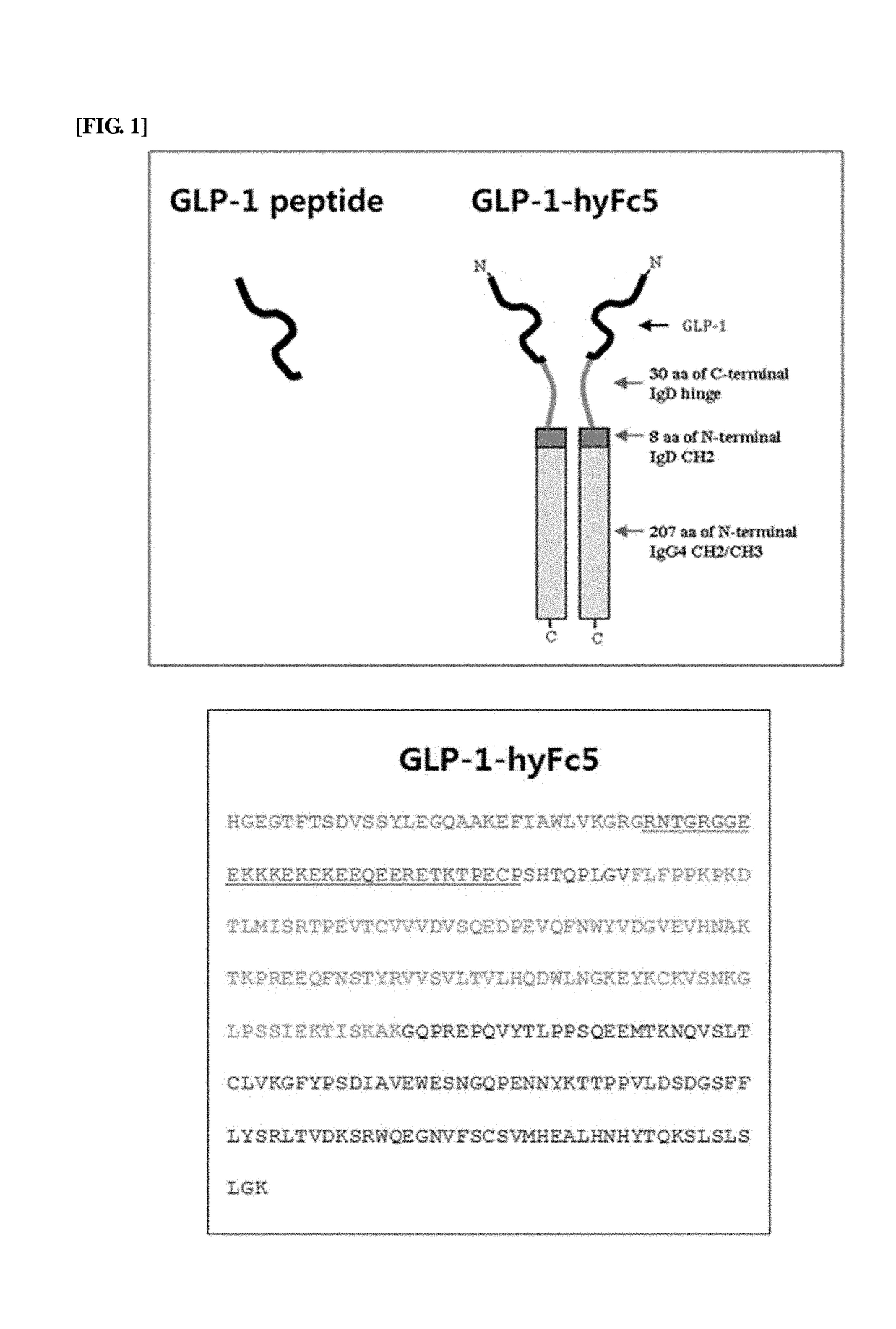 Fusion polypeptide containing GLP and immunoglobulin hybrid fc and use thereof