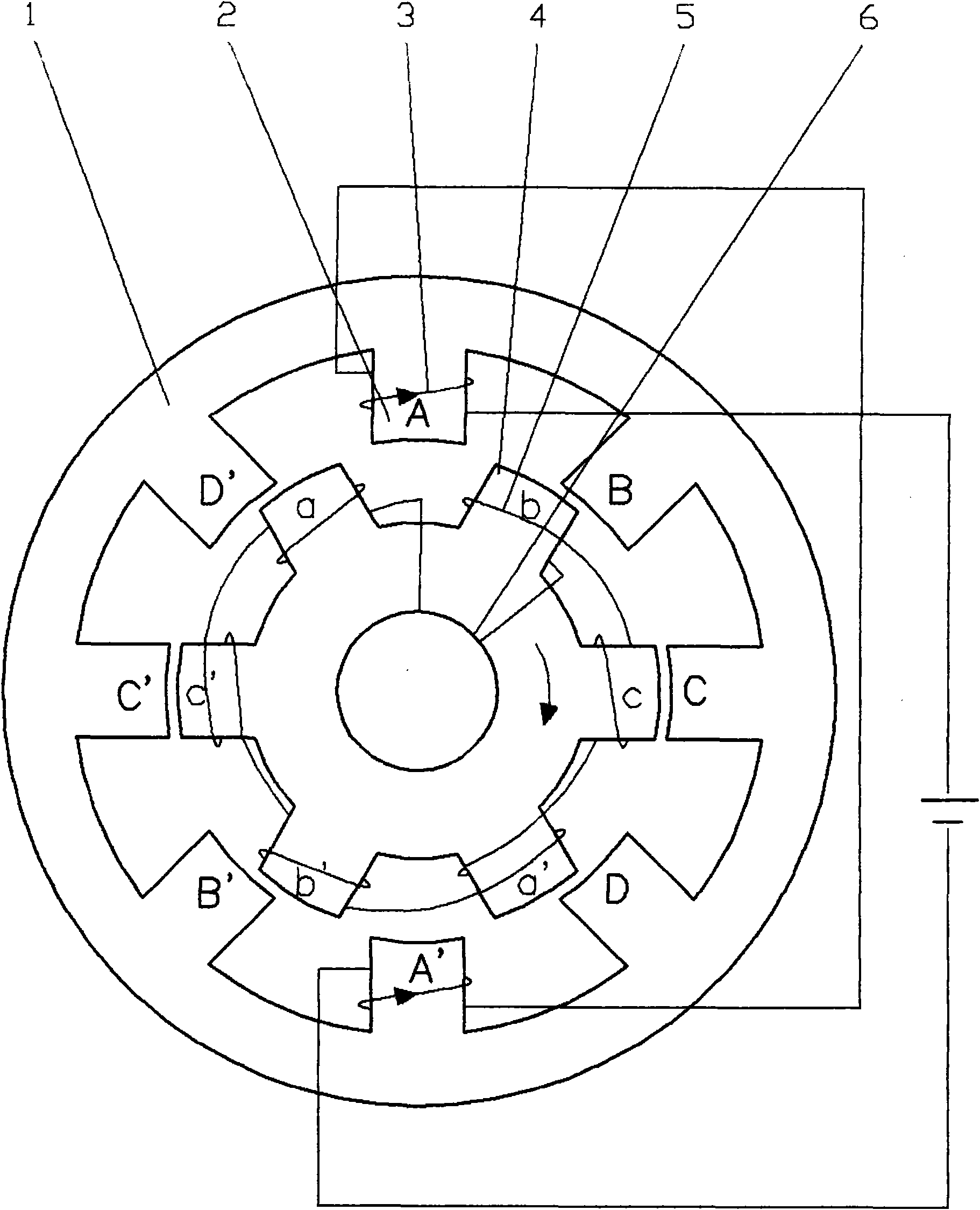 Switched reluctance motor with electromotion and power generation conversion function used for electric vehicle