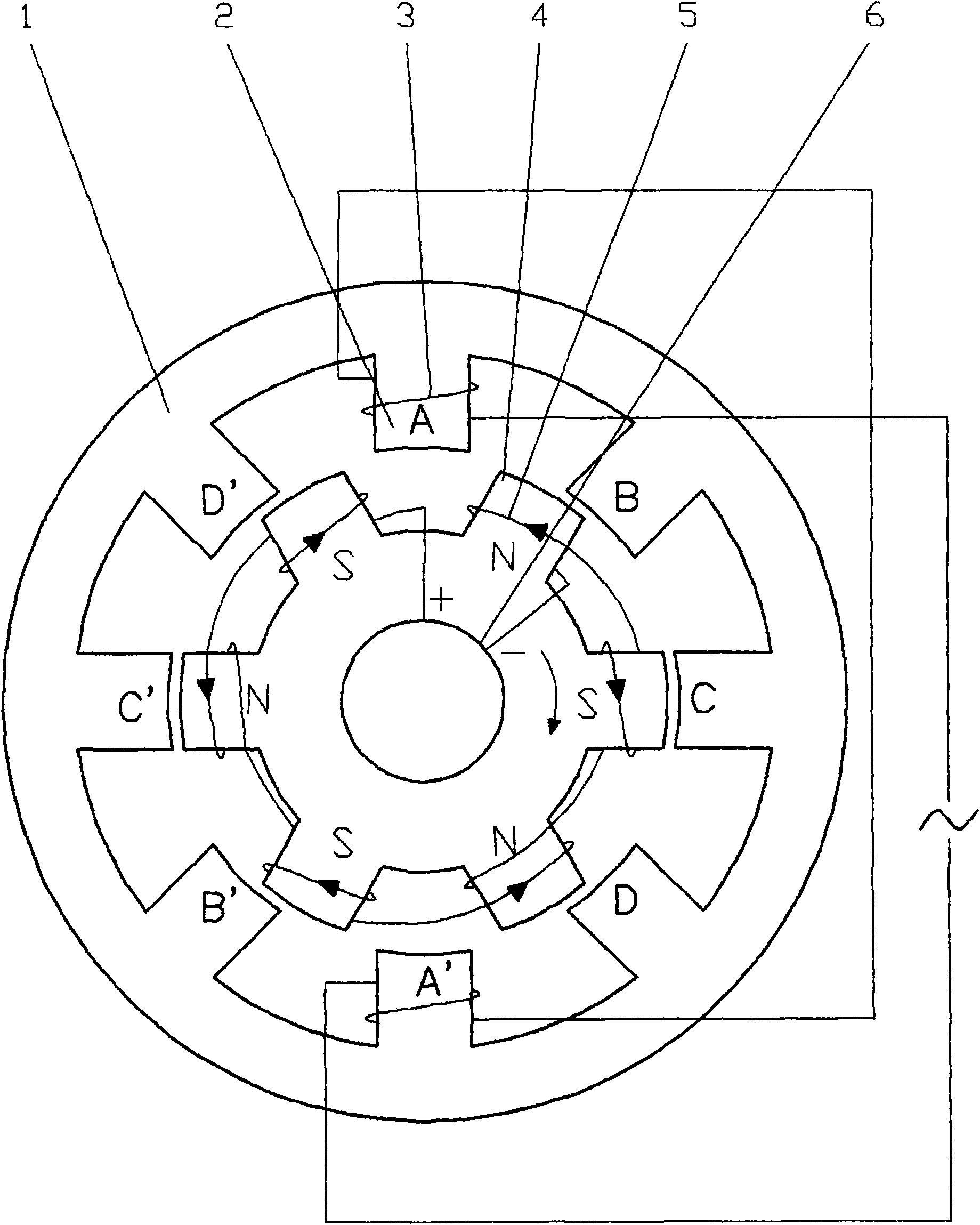 Switched reluctance motor with electromotion and power generation conversion function used for electric vehicle