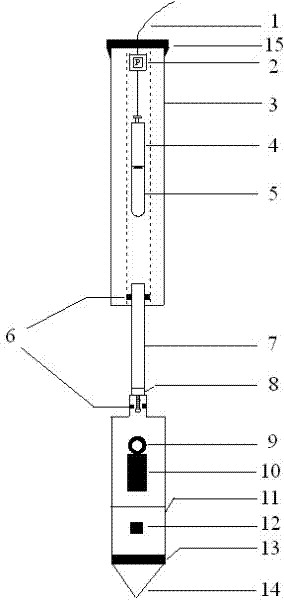 Environmental geotechnical piezocone penetration test probe capable of extracting gas samples and gas sample extracting method