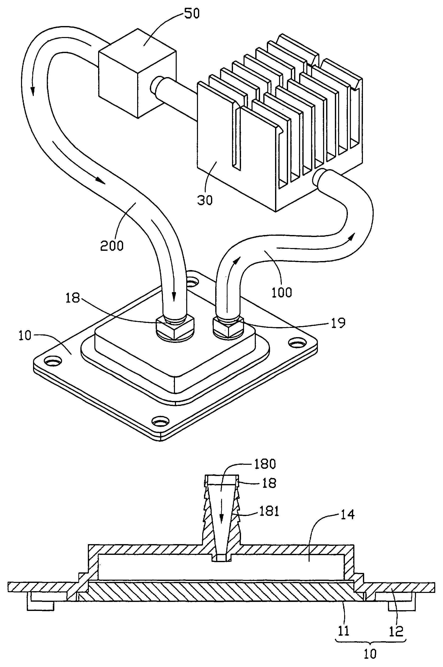 Liquid cooling device