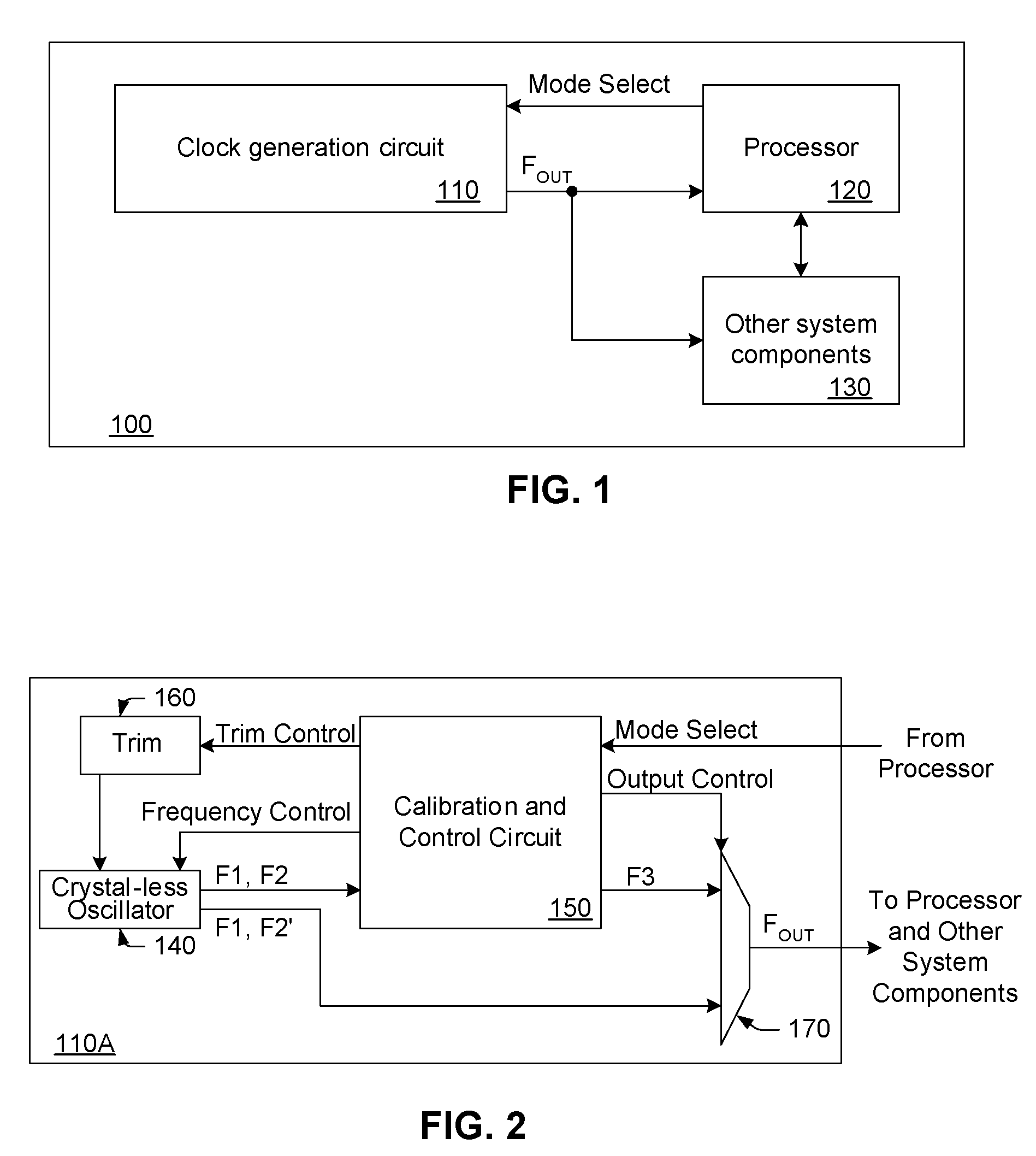 Circuit and method for improving the accuracy of a crystal-less oscillator having dual-frequency modes