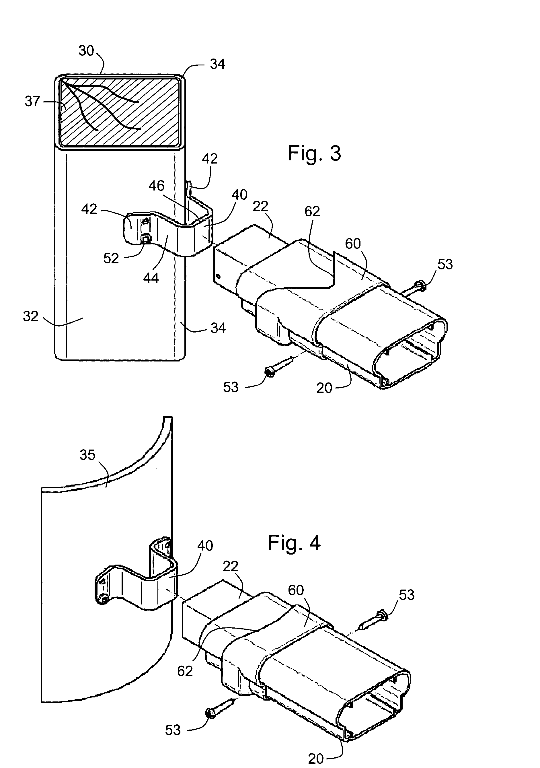 Bracket system for attaching elongated members