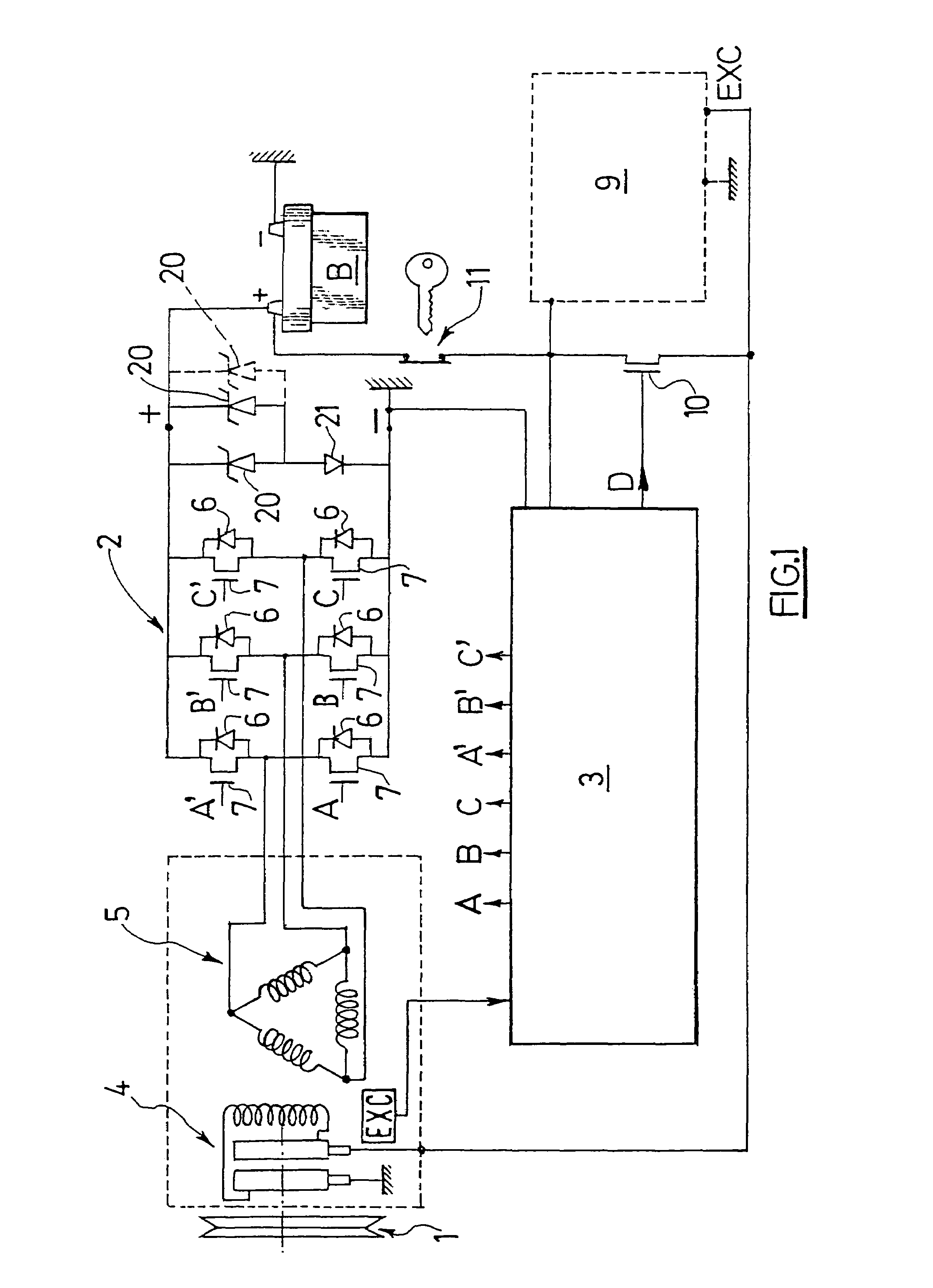 Alternator with rectifier bridge in particular for motor vehicle