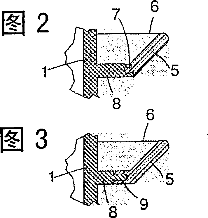 Component for assembly on a wall with expanded foam behind the same and refrigerator provided with the same