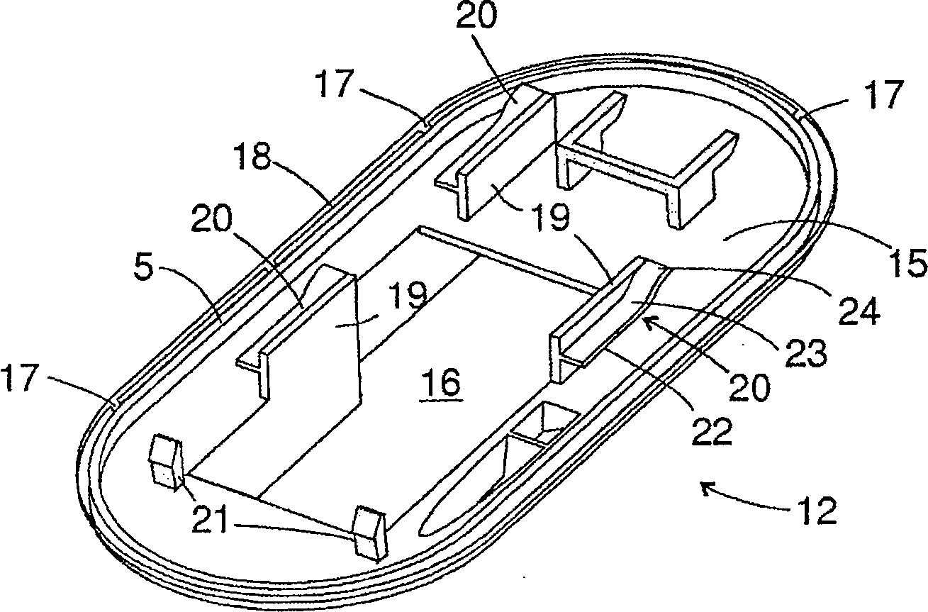 Component for assembly on a wall with expanded foam behind the same and refrigerator provided with the same