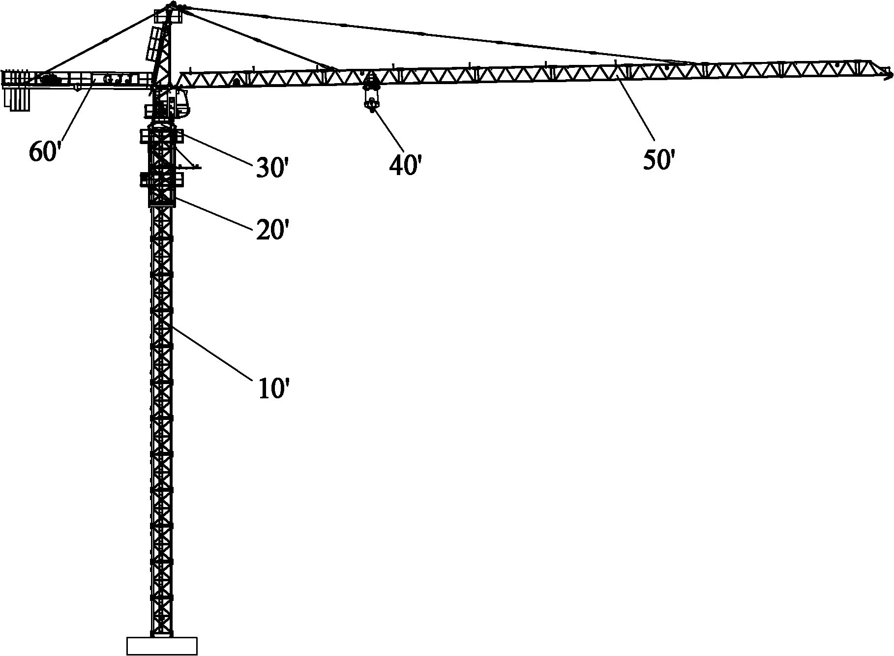 Tower crane and balance detection system thereof