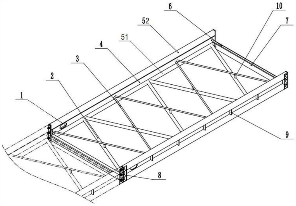 A material basket for heat treatment of aluminum alloy profile roller hearth furnace