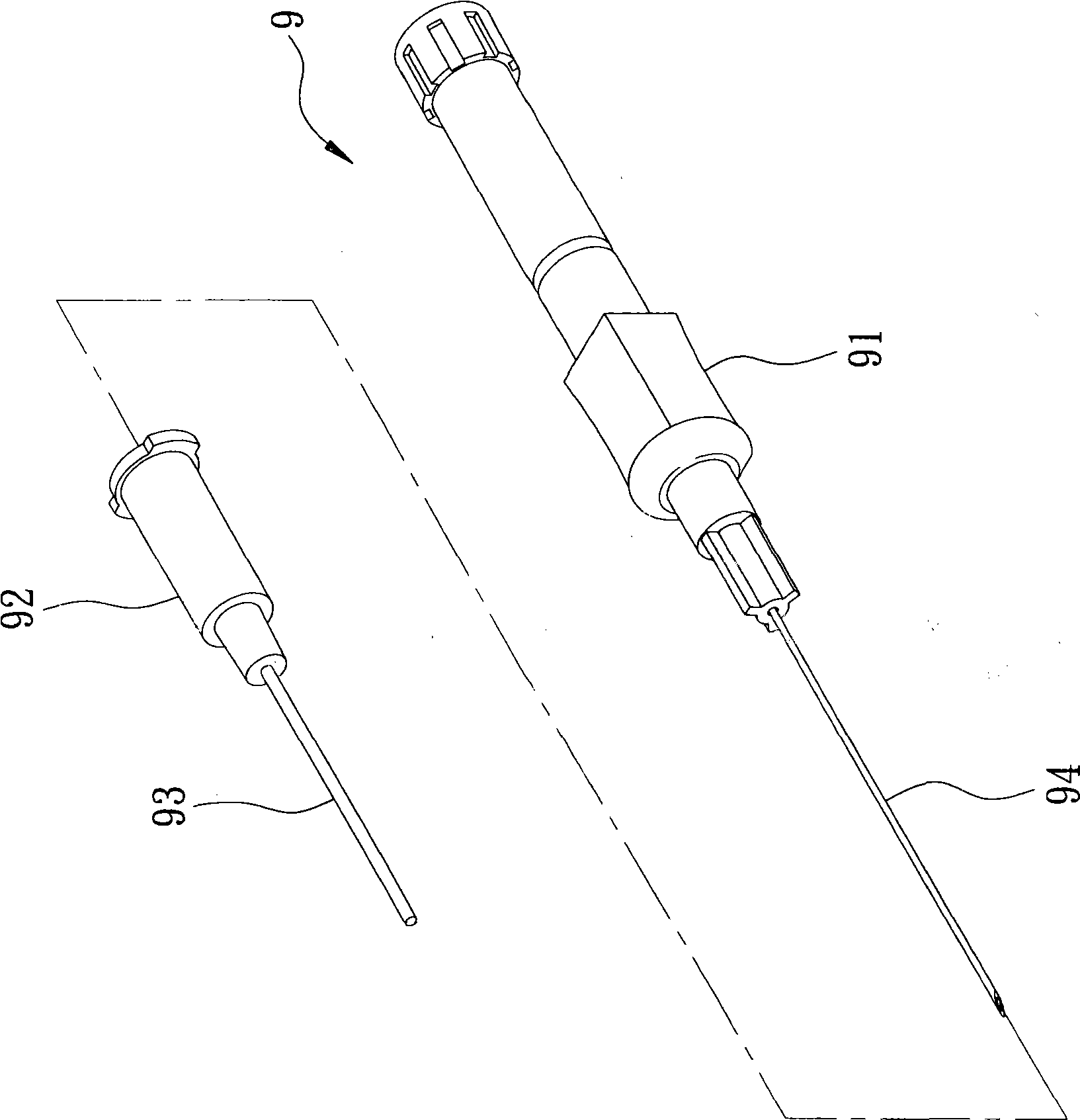 Intravenous tube placing device