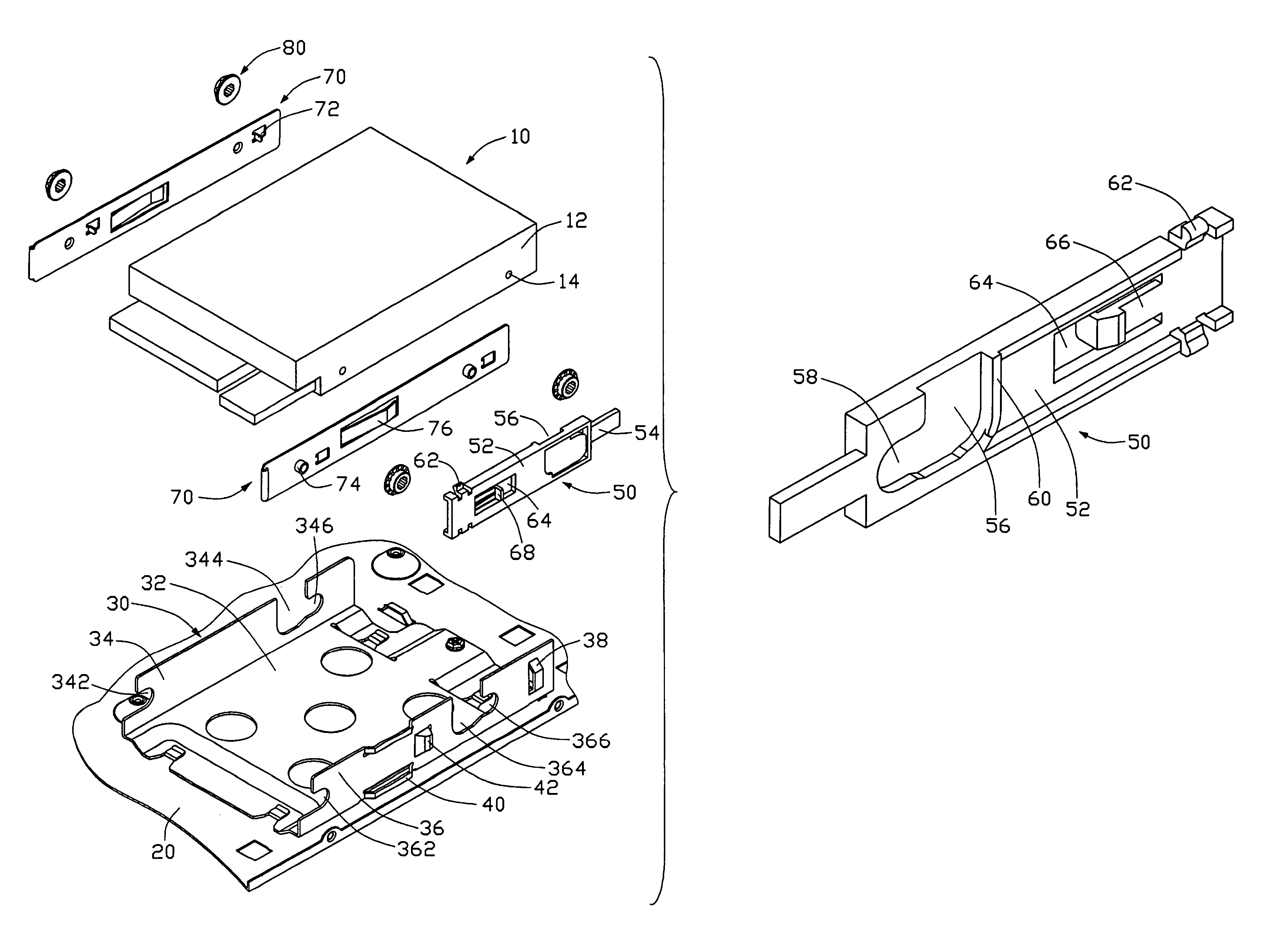 Mounting apparatus for disk drive devices