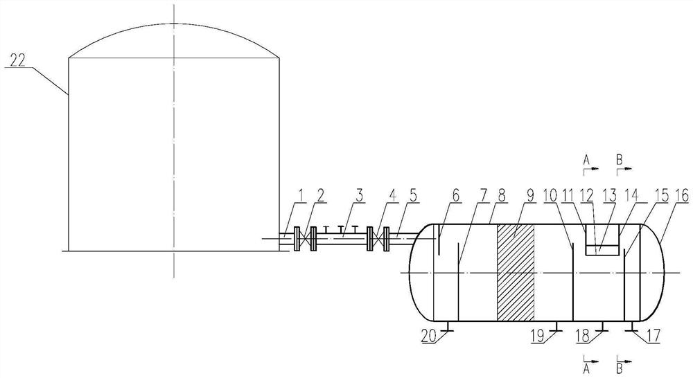 Benzene storage tank drainage device