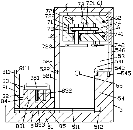 Processing and grinding device for rectangular steel bar