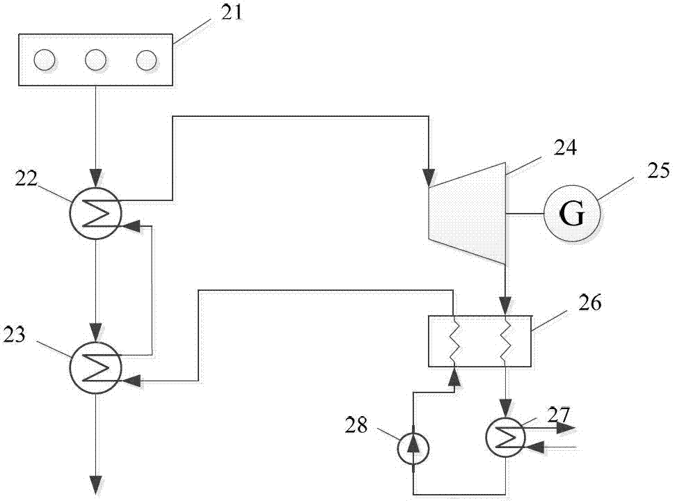 Combined power generating system based on waste-heat utilization of combustion motor