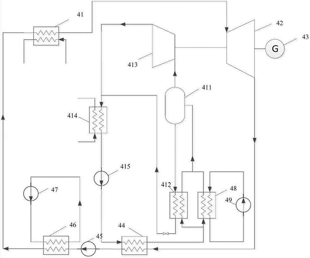 Combined power generating system based on waste-heat utilization of combustion motor