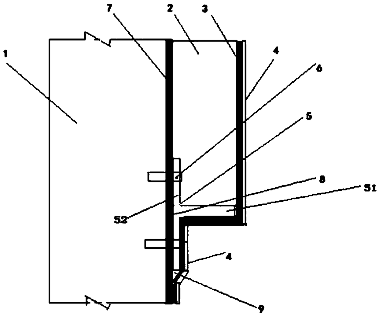 Dam waterproof insulation structure and manufacturing method