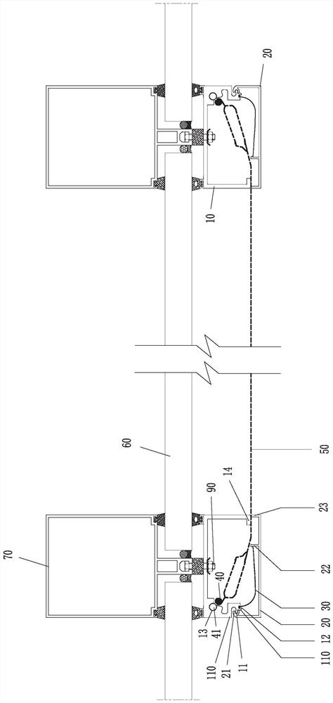 Exposed frame curtain wall facilitating installation and replacement of advertising cloth