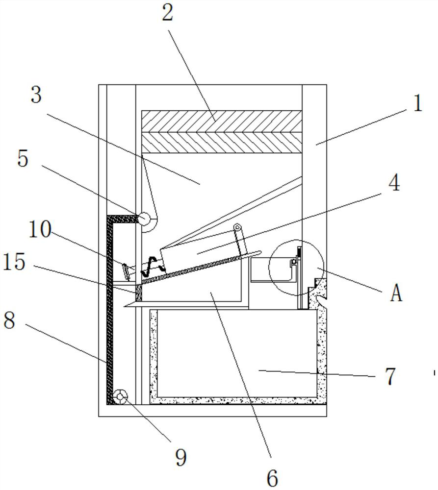 A garbage disposal device for a file shredder