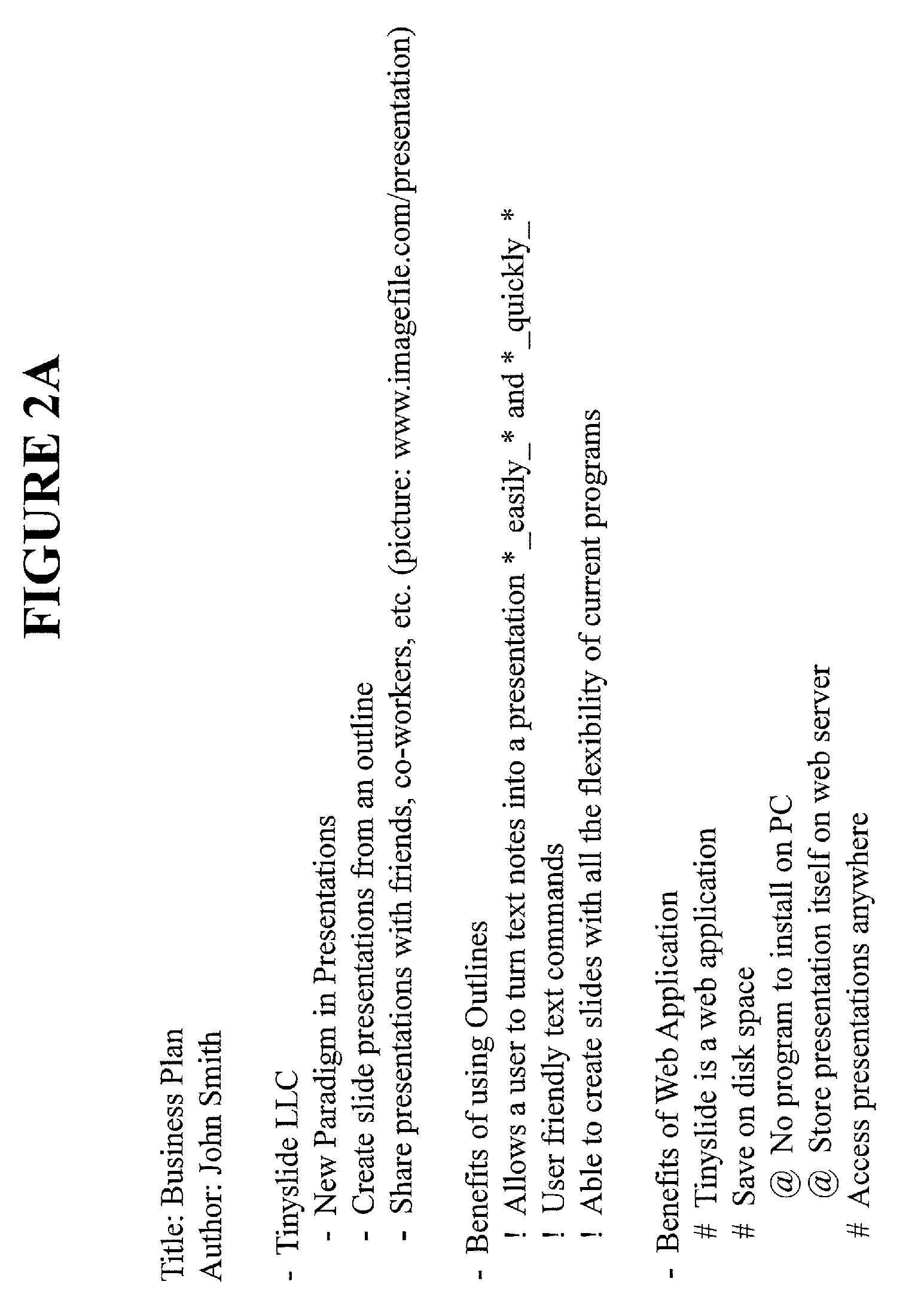 Method and system for interactive generation of presentations