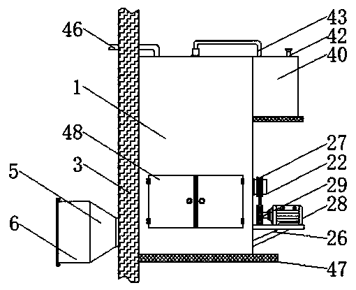 Box type ventilation device for building workshop