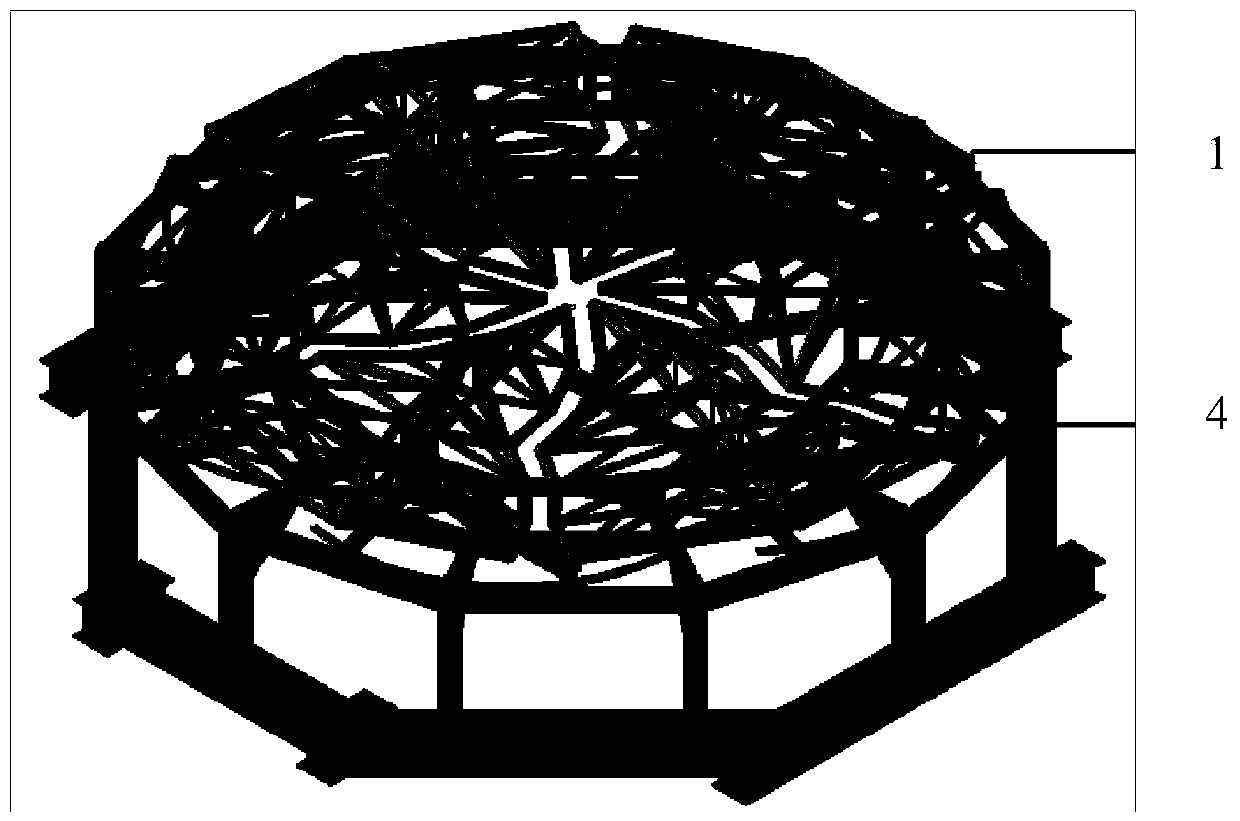 Radial whole retractable roof structure
