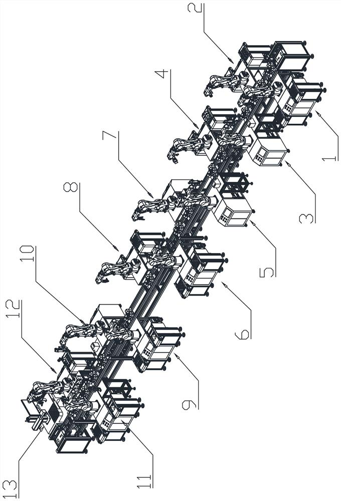Mechanical hand assembly line type assembly method
