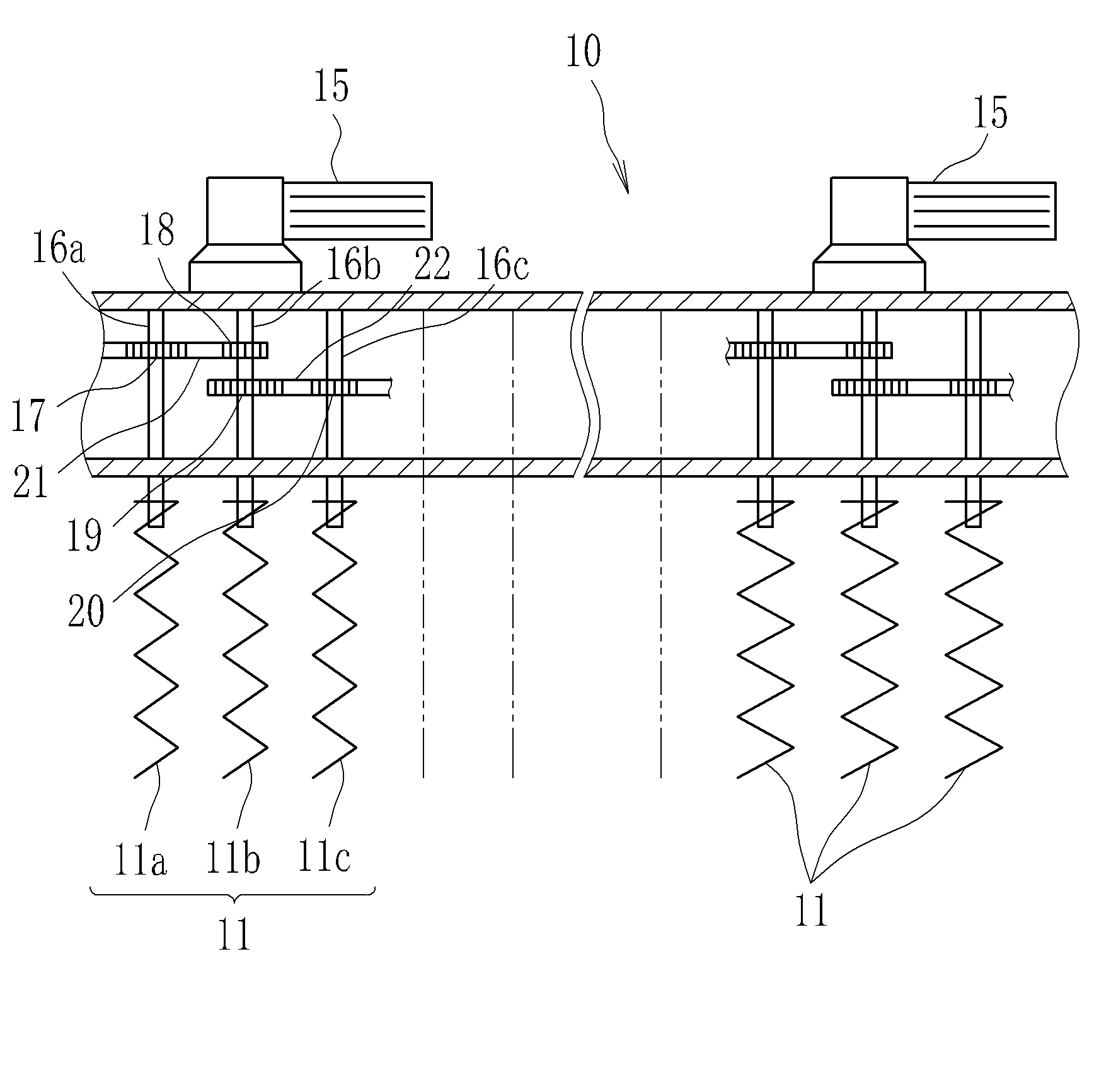 Finishing method in rotary disc starter propagation device