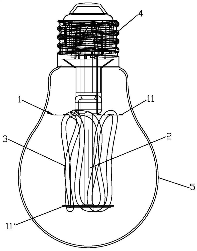 Light-emitting device and flexible filament lamp