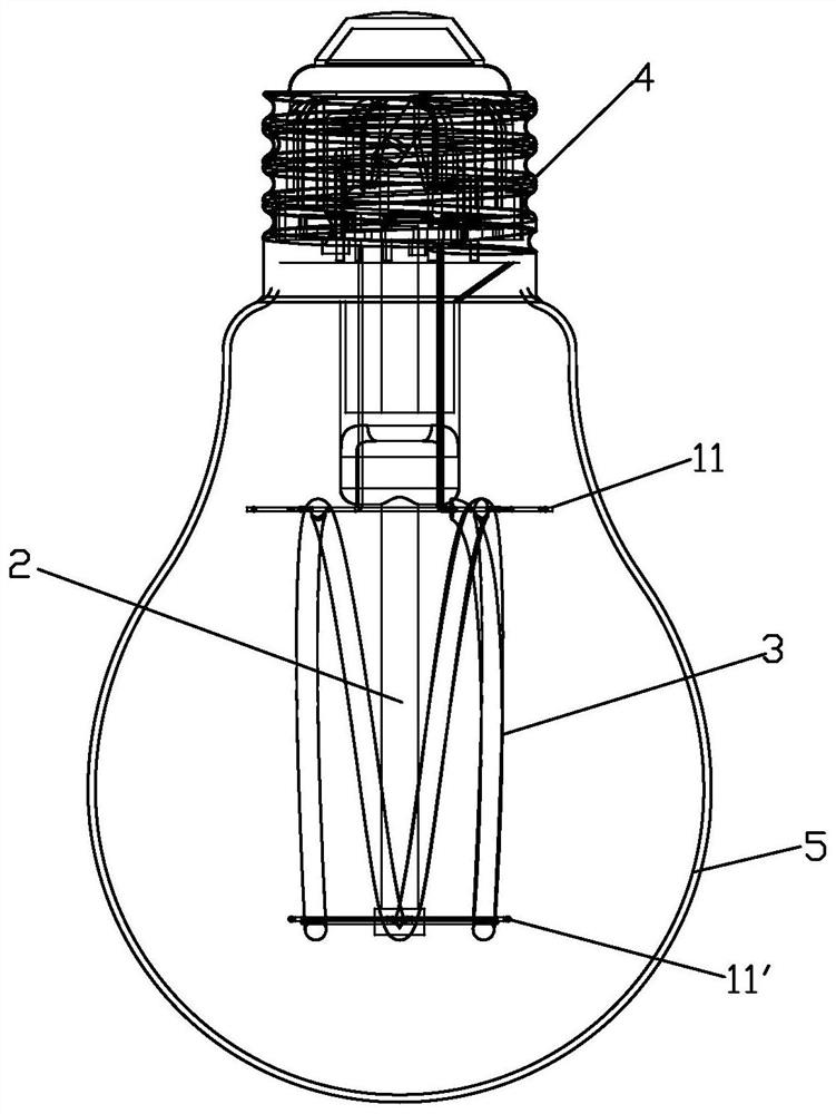 Light-emitting device and flexible filament lamp