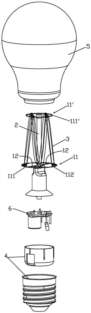 Light-emitting device and flexible filament lamp