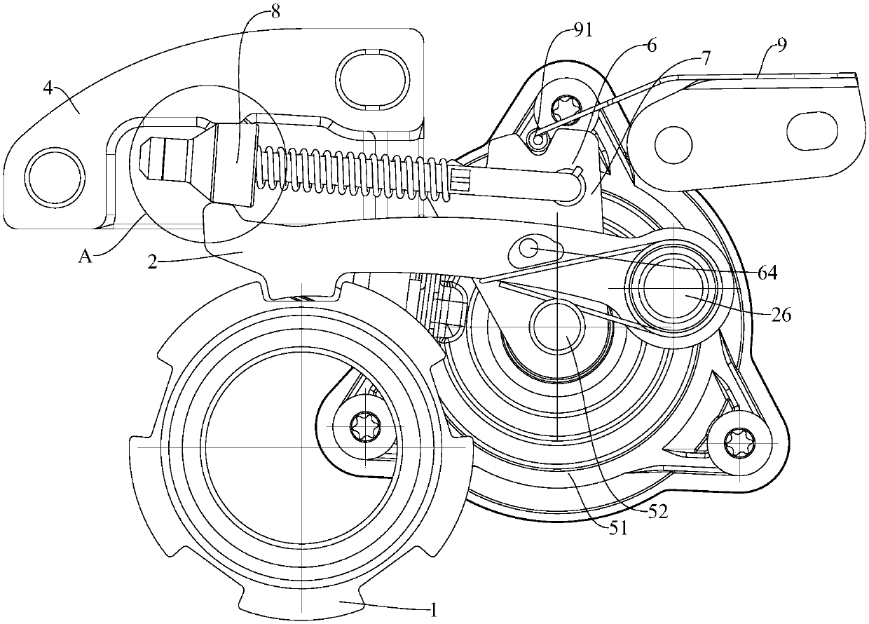 P-gear parking mechanism and vehicle