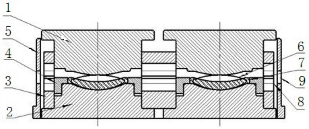 Infrared chalcogenide glass multi-hole aspheric surface mould pressing one-time forming method